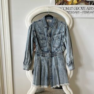 Denim mini dress